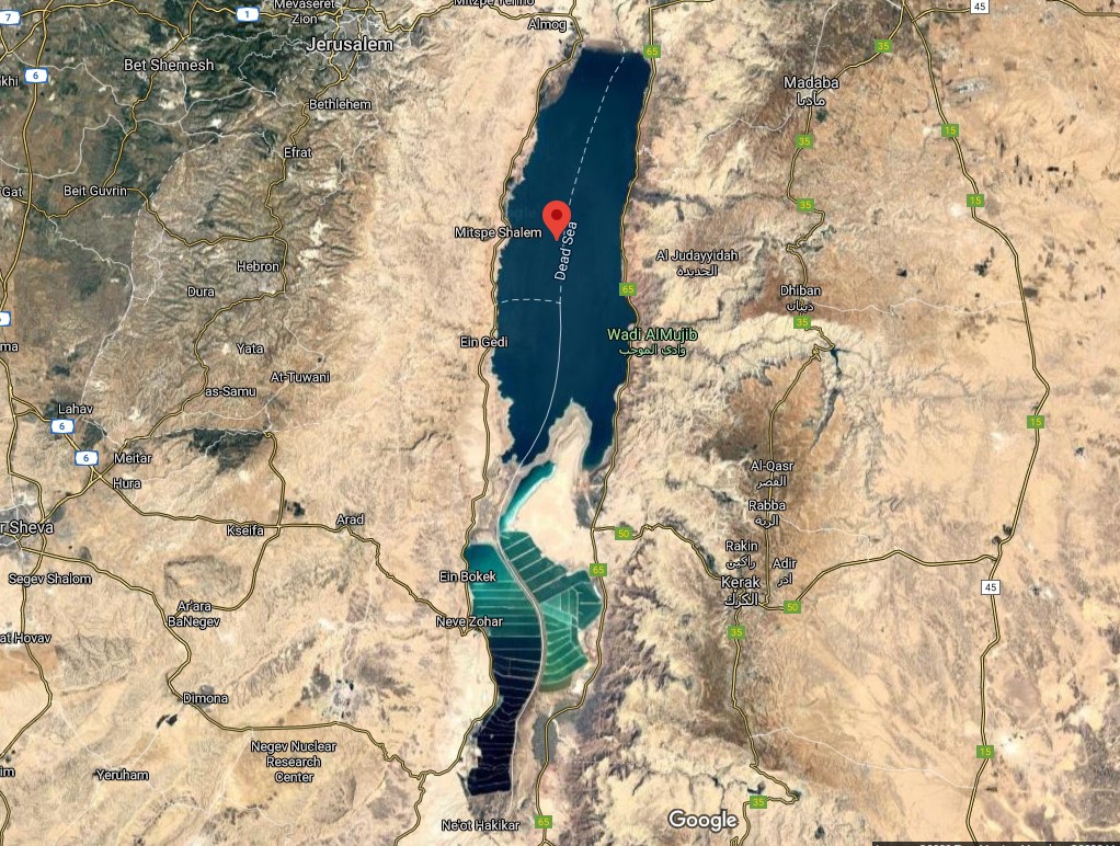 Google Map of Dead Sea